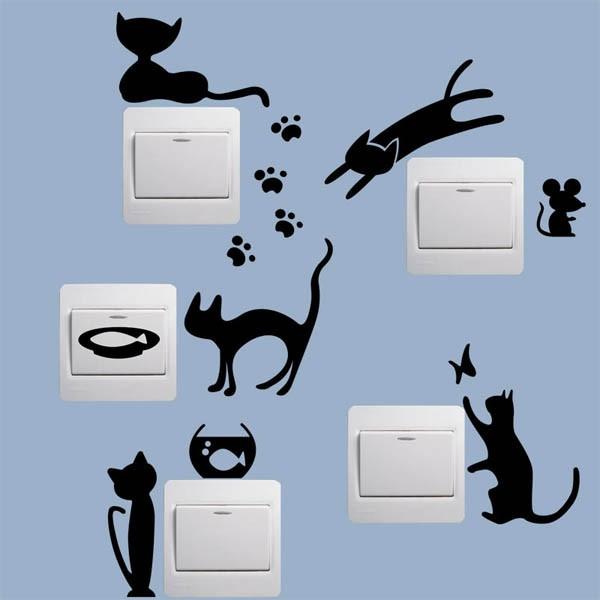 3枚以上で送料無料 転写タイプ スイッチシール 影絵風 猫 ネコ ウォールステッカー アート インテリア 壁デコ 北欧風 Diy Stc K047 Peachyshop 通販 Yahoo ショッピング