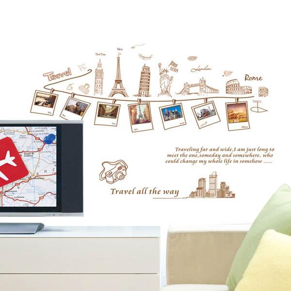 ウォールステッカー 世界旅行 名所写真 らくがき デッサン 壁デコ 北欧風 Diy 剥がせる Ws Ay9011 Peachyshop 通販 Yahoo ショッピング