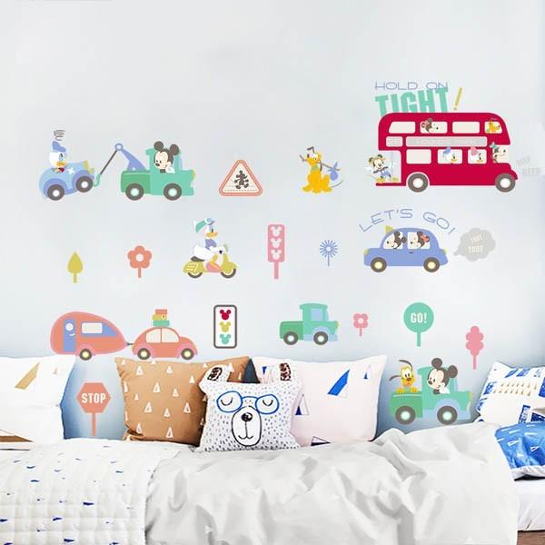 ウォールステッカー ディズニー ミッキー ミニー 車 バス バイク 乗り物 壁デコ 北欧風 Diy リビング Ws B007 Peachyshop 通販 Yahoo ショッピング