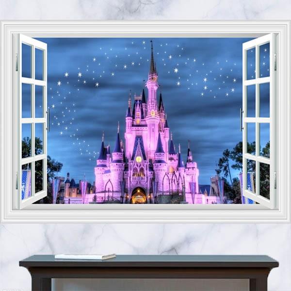 ウォールステッカー キラキラ 夜のシンデレラ城 だまし絵 トリックアート 風景写真 絵画 3d窓フレーム Diy Buyee Buyee Japanese Proxy Service Buy From Japan Bot Online