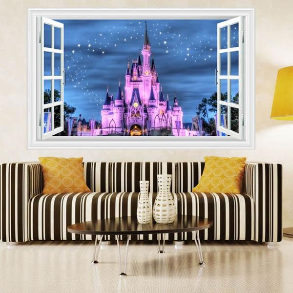 ウォールステッカー キラキラ 夜のシンデレラ城 だまし絵 トリックアート 風景写真 絵画 3d窓フレーム Diy Buyee Buyee Japanese Proxy Service Buy From Japan Bot Online