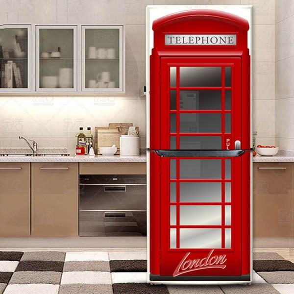 冷蔵庫ステッカー トリックアート 赤い電話ボックス ロンドン イギリス だまし絵シール インテリア Diy リメイク Ws Bx040 Peachyshop 通販 Yahoo ショッピング