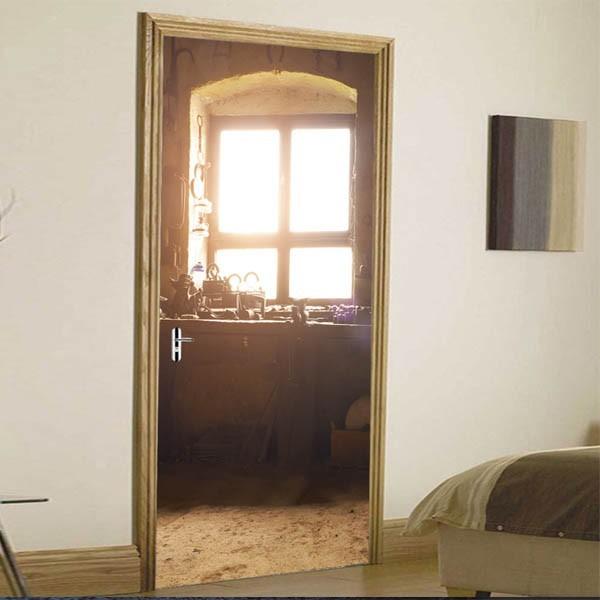 ドアステッカー トリックアート ノスタルジック 懐古的 ヨーロピアン 中世 キッチン だまし絵シール インテリア Diy Ws Mt099 Peachyshop 通販 Yahoo ショッピング