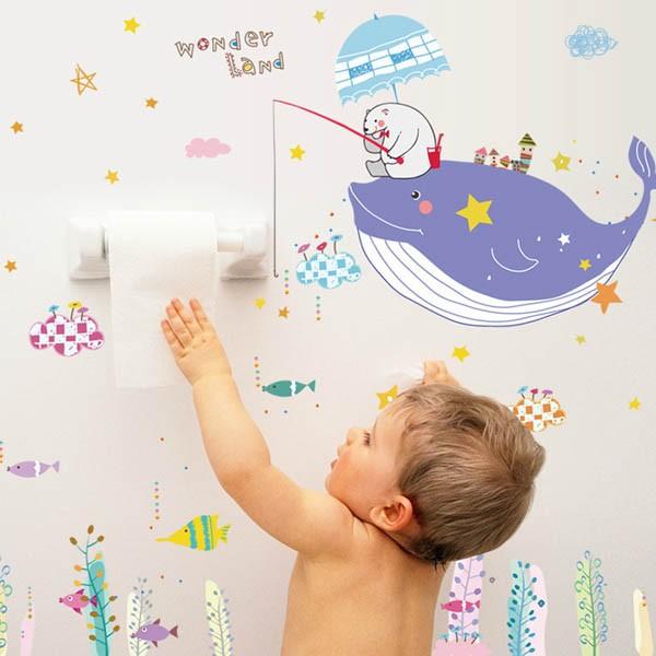 ウォールステッカー 子供部屋 ファンシー くじらとしろくま インテリアステッカー イラスト Diy 剥がせる Buyee 日本代购平台 产品购物网站大全 Buyee一站式代购 Bot Online