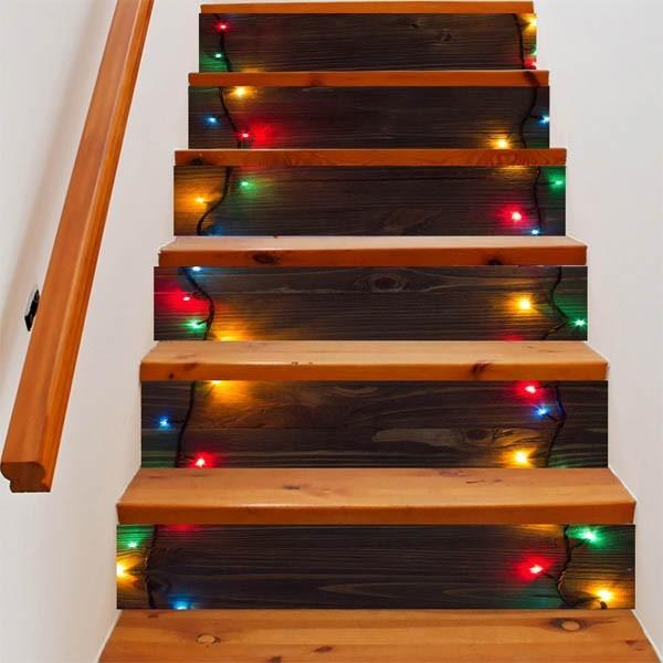 3d 階段ステッカー トリックアート イルミネーション クリスマスライト 6ピース ウォールステッカー バリ風 インテリア Diy Ws T0041 Peachyshop 通販 Yahoo ショッピング