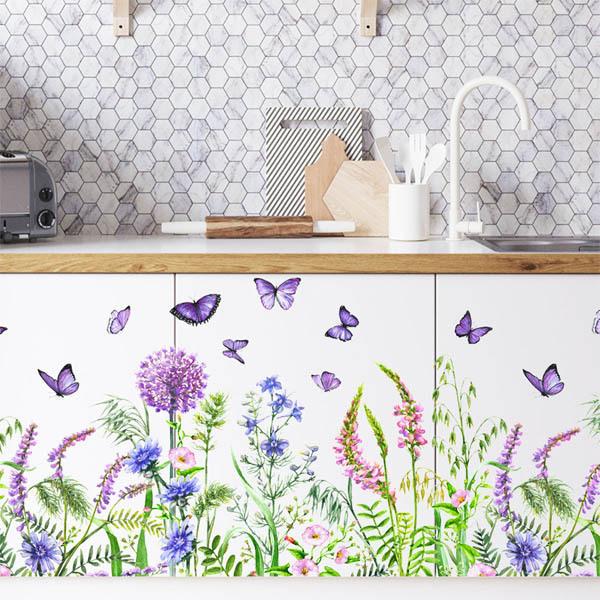 ウォールステッカー アリウム 水彩画タッチ 紫の花 草木デザイン 花畑 ガーデン 植物 ボタニカル 壁デコレーション 北欧風 Diy リビング Ws Z1042 Peachyshop 通販 Yahoo ショッピング