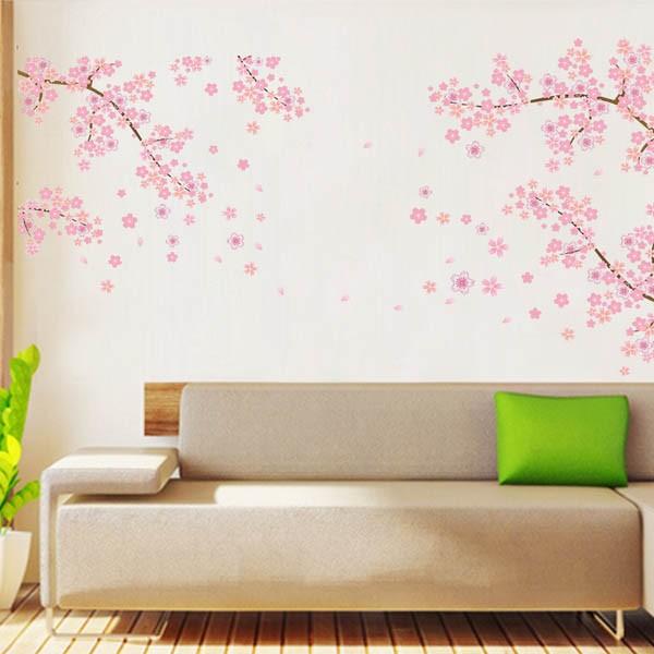 ウォールステッカー 桜 4月 春 植物 アート インテリアシール 壁デコレーション 北欧風 DIY リビング wszy045b