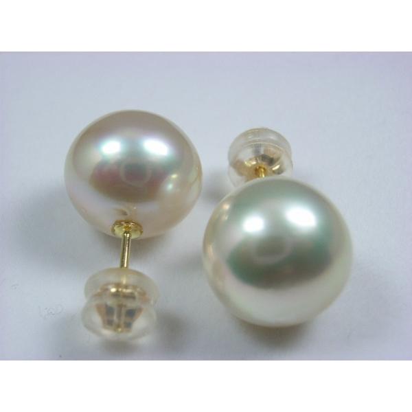 南洋パールピアス 南洋白蝶真珠ピアス セミラウンド 13mm /【Buyee 南洋パールピアス 南洋白蝶真珠ピアス セミラウンド 13mm /【Buyee
