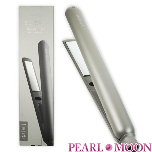 極美品　SALONIA　SAL23105GR　スムースシャイン　24mm　グレー SALONIA サロニア スムースシャイン ストレートヘアアイロン