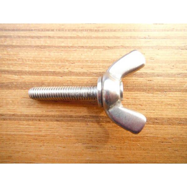 蝶ボルト M4mm×20mm ステンレス製 止まり木の固定などに ネジ 金具