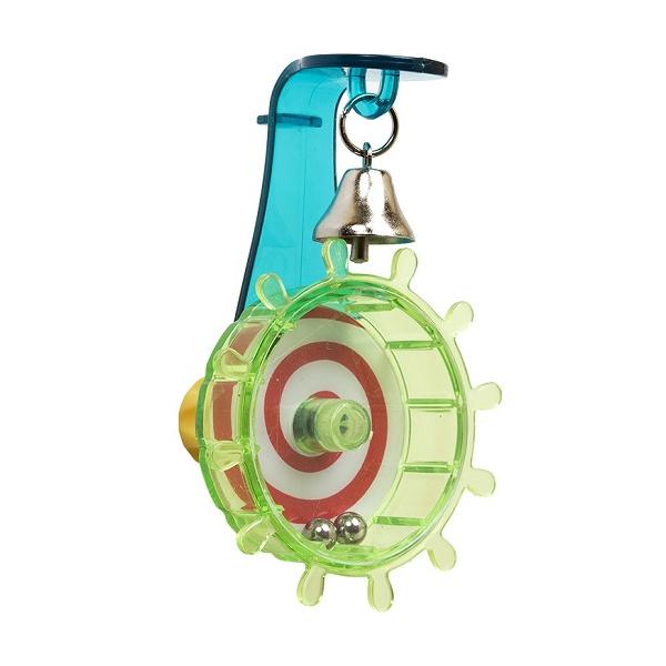 うず巻きをくるくる回してチャイムをたたく楽しいおもちゃ。適応ケージ：ワイヤーの間隔8〜20mm※色は選べません。※商品により色やデザインが画像と異なる場合があります。（スドー、小鳥、おもちゃ、セキセイインコ、コザクラインコ、ボタンインコ、サ...