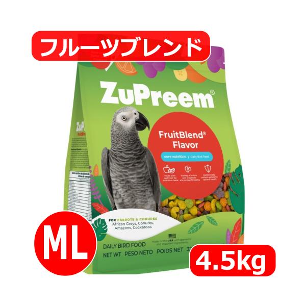 ZuPreem（ズプリーム） フルーツブレンド(ML) 4.5kg ペレット ヨウム