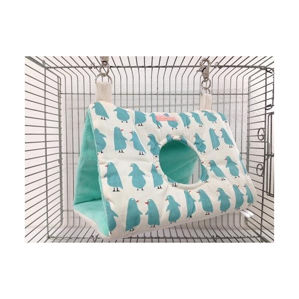Rainbow ペンギンのさんかくトンネル(ホワイト×Mサイズ)インコ オウム 鳥 ベッド バード テント おもちゃ :RPWM:インコ専門店ぺありー 通販 Rainbow なかよしバードさんかくトンネル(S)インコ オウム 鳥 ベッド バード テント おもちゃ
