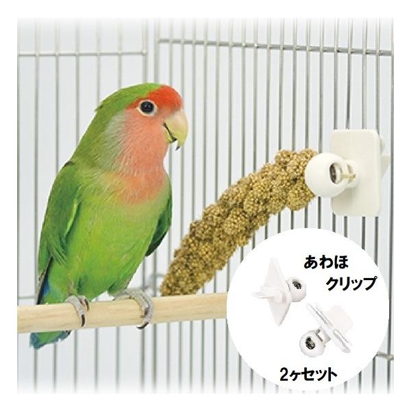 SANKO 小鳥のミレットクリップ 2ヶ入 あわの穂の取り付けにとっても便利なホルダー! :SANKO-B68:インコ専門店ぺありー 通販 三晃商会 小鳥のミレットクリップ