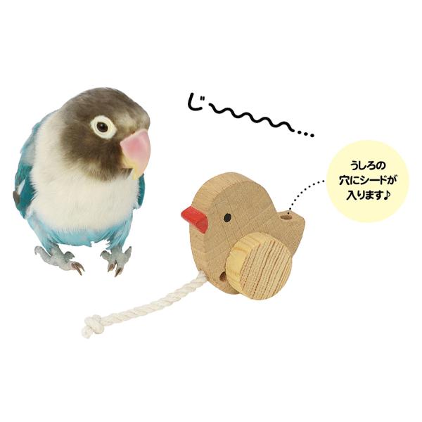 当時物☆尾*首振り*目玉動き*餌さ啄ばみ*小鳥*ゼンマイ/JAPAN - 動物