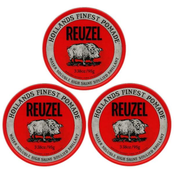 REUZEL　ルーゾーポマード　ウォーターソルベ　ハイシャイン　レッド　95g【×3点セット】 REUZEL ルーゾーポマード ウォーターソルベ ハイシャイン レッド 95g×3