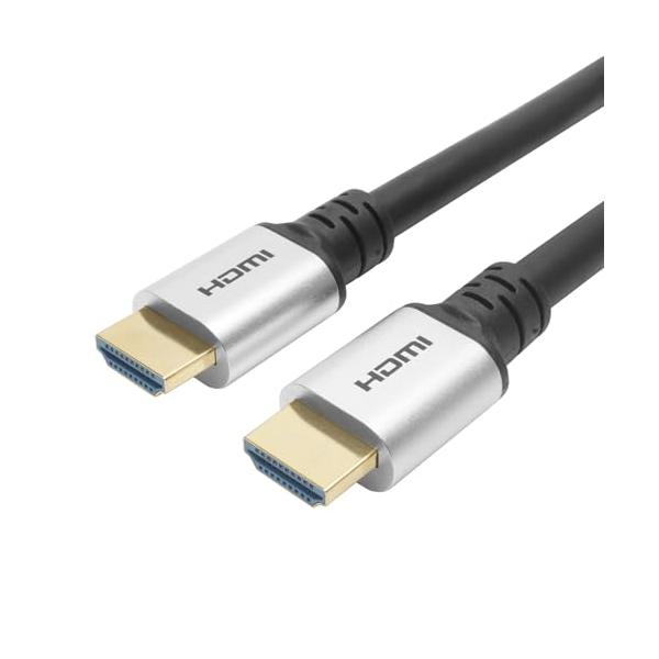 ホーリック HDMIケーブル 1m 8K/60p 4K/120p 48Gbps HDMI 2.1 HDR シルバー SV10-011BK