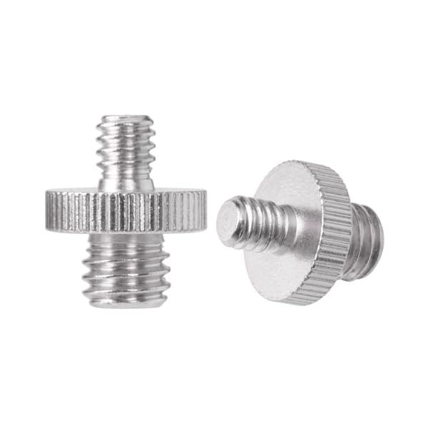 エツミ オスオスネジ 1/4”-3/8”スクリュー 2個入り シルバー E-6938-2