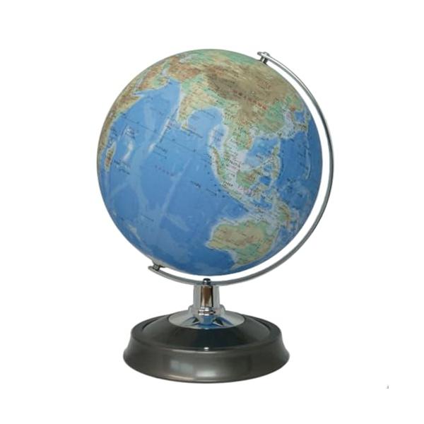 昭和カートン 地球儀/地勢図 球径26cm 日本地図付き 手貼りの日本製 26-TAJP-K