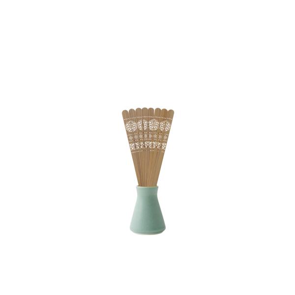 かざぷち翠 玄色の器、黒の扇骨、白檀の香料セット ルームフレグランス