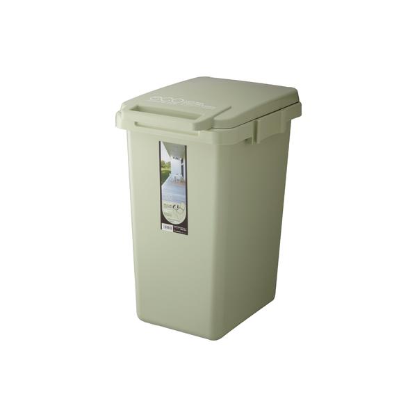 他サイト： コンテナスタイル45J（CS3-45JLGR/ライトグリーン）ゴミ箱　ごみ箱　ダストボックス　連結可　袋止め有　分別シール付　日本製　おしゃれの商品画像