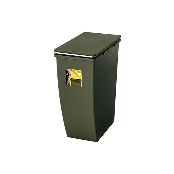 スリムコンテナ 20L（LFS-846GR/グリーン）ゴミ箱 ごみ箱 連結可能 積み重ね可能 キャスター付 ダストボックス ペールボックス インテリア おしゃれ