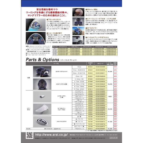 アライ GX EPシステムパッド 20MM 055624