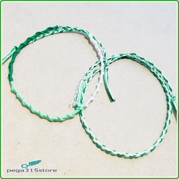 アンクレット ミサンガ 2本セット 緑 メンズ anklet055 送料無料