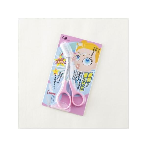 安心メーカー貝印普通郵便送料無料KQ0809 クシ付きマユハサミ ピンク 眉毛を整える 眉毛メイク 眉毛 手入れ 眉毛 はさみ KQ-0809広告文責：株式会社ペガサス　048-951-4758:本体サイズ:145×150×34mm重量:3...