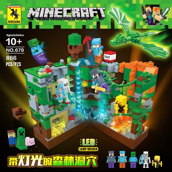 マインクラフト　 フルコンプ 国内発送 レゴ 互換 ブロック マインクラフト 岩石鉱洞 858