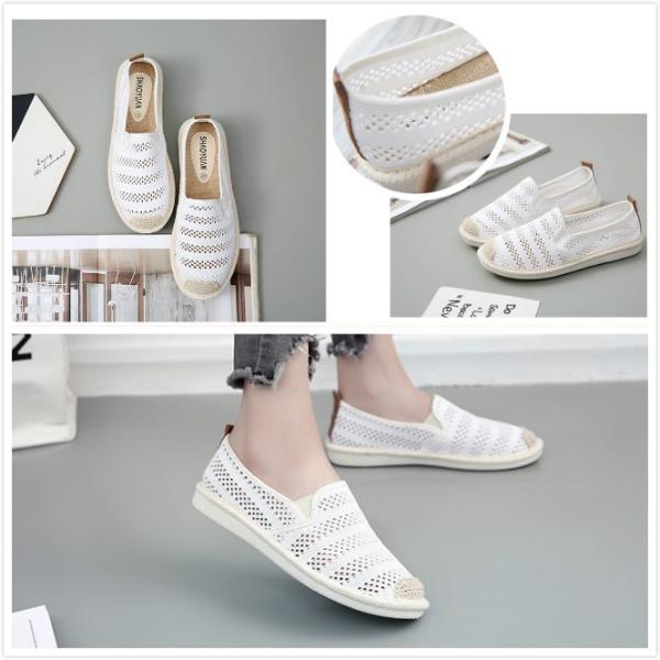 スニーカー レディース シューズ スリッポン 靴 フラットローカット 黒 白 メッシュ カジュアルシューズ 春 夏 歩きやすい ぺたんこ ホワイト フラットシューズ Buyee Buyee 日本の通販商品 オークションの代理入札 代理購入