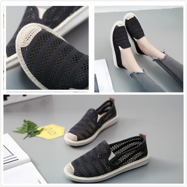スニーカー レディース シューズ スリッポン 靴 フラットローカット 黒 白 メッシュ カジュアルシューズ 春 夏 歩きやすい ぺたんこ ホワイト フラットシューズ Buyee Buyee 日本の通販商品 オークションの代理入札 代理購入