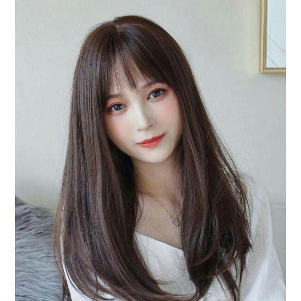 茶色 ダークブラウン ロングストレート ウィッグ かつら 茶色 ダークブラウン ロングストレート ウィッグ かつら