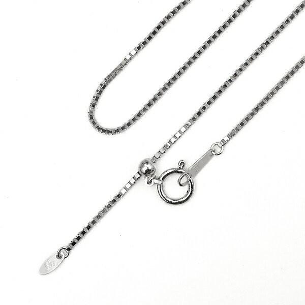 1.0mm幅 18金ホワイトゴールド ベネチアン チェーン ネックレス