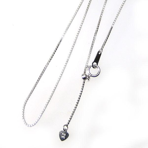 1.0mm幅 18金ホワイトゴールド ベネチアン チェーン ネックレス