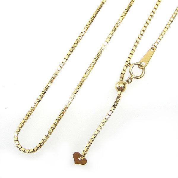 頭から被れる ロングネックレス 70cmチェーン 1.4mm幅 18金 頭から被れる ロングネックレス 70cmチェーン 1.4mm幅 18金