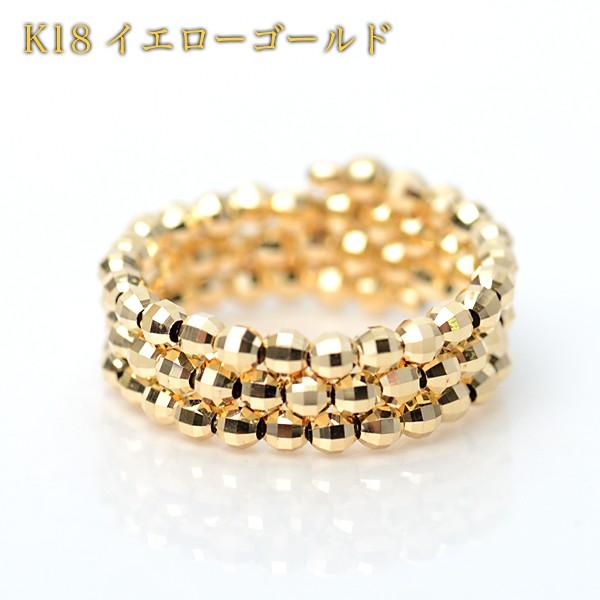 18金 ミラーボール コイルリング 形状記憶 チタンワイヤー入り フリーサイズ K18 指輪 18金 リング スパイラル リング K18yg Wg Pg K18mixカラー 2576 2 ペンダント特価店 通販 Yahoo ショッピング