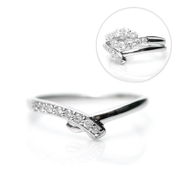 天然 ダイヤモンド リング プラチナ D:0.07ct エレガント指輪セット