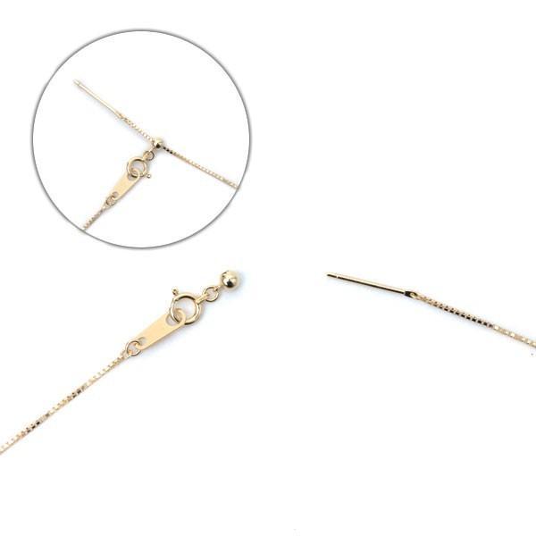 agete 10K ネックレス（70cm）飾りスライドピン agete - agete k10 ネックレスチェーン スライドピン アガット