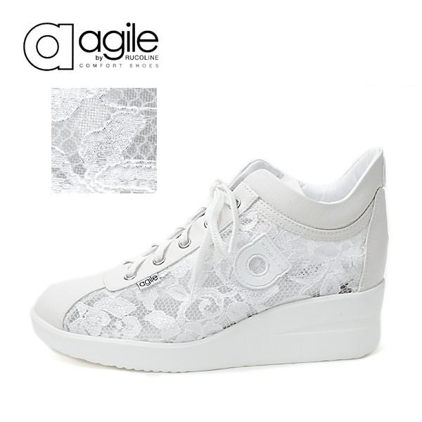 ルコライン スニーカー アージレ Agile Ruco Line 靴 Pizzo Metal ラメ入り レース メッシュ エレガント ホワイト 白 ファスナー付 Agile 175wh 2748 1 ペンダント特価店 通販 Yahoo ショッピング