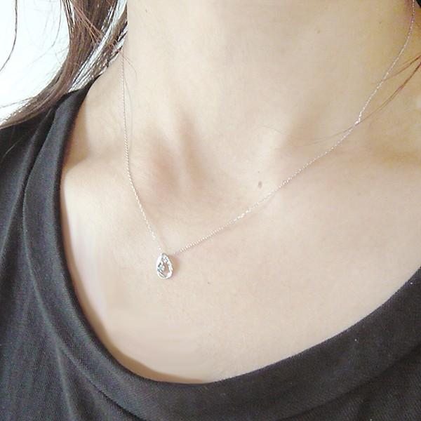 ブルー ダイヤモンド ネックレス 揺れる グラデーションカラー ブルー