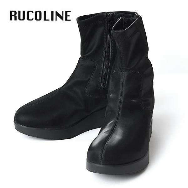 【新品未使用】RUCOLINE ルコライン 厚底ショートブーツ ブラック 37 RUCOLINE（ルコライン） ブーツ ショートブーツ RUCO-008BK RASO
