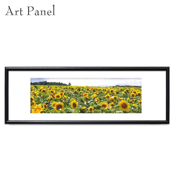 安い購入 ひまわり 花 アートパネル 横長 アートポスター 写真 インテリア モデルルーム 絵画 小物 内装 住宅 フレーム付き アートパネル アートボード Indonesiadevelopmentforum Com