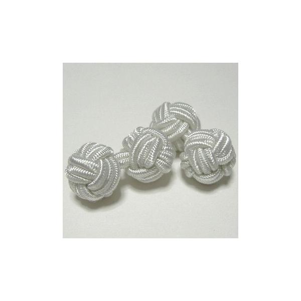 ゴムカフス (Knot Cuff Links カフリンクス　ラバーカフス　カフスボタン) /ホワイト