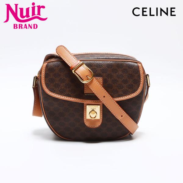 【希少】セリーヌ　ショルダーバッグ　マカダム　メダリオン　ガンチーニ　ブラウン CELINE（セリーヌ） ショルダーバッグ マカダム ガンチーニ ブラウン