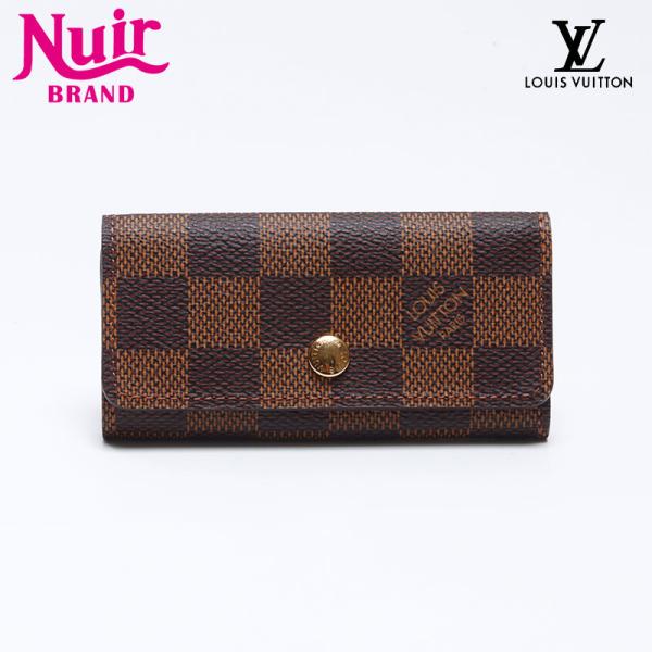 【美品】ルイヴィトン キーケース ダミエ エヌベ ミュルティクレ4 ブラウン LOUIS VUITTON ルイ ヴィトン キーケース ラベルコレクション