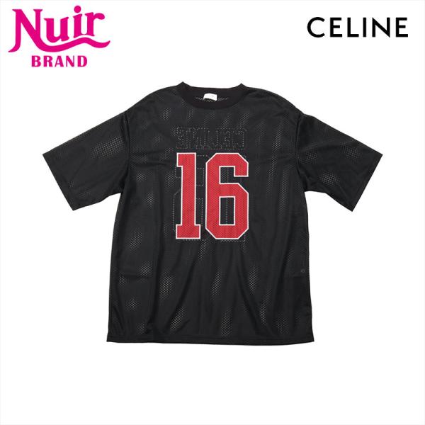 CELINE 半袖Tシャツ XS 黒 セリーヌ CELINE スタッズ ロゴ 半袖 Tシャツ ブラック / 黒