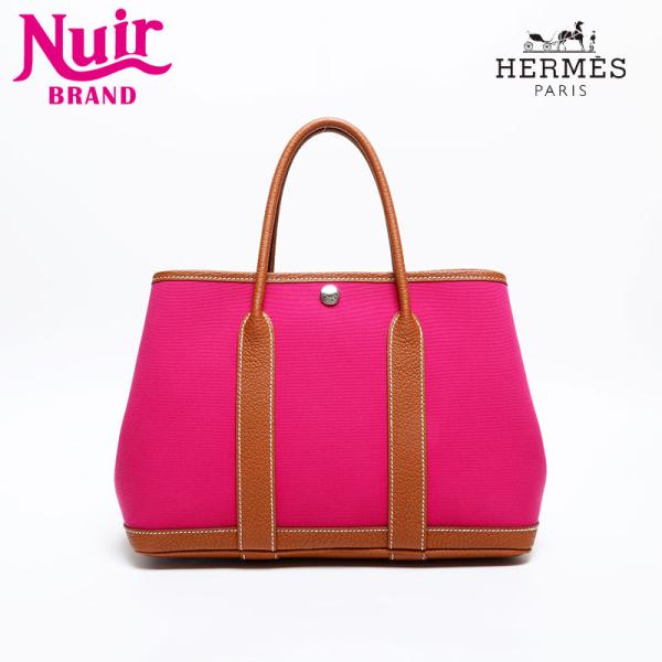 HERMES（エルメス） トートバッグ 2023年製 B刻印 キャンバス ガーデン