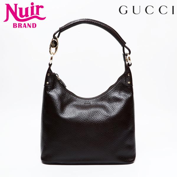 GUCCI レザー ショルダーバッグ GUCCI グッチ ショルダーバッグ レザー ブラウン : NUIR BRAND