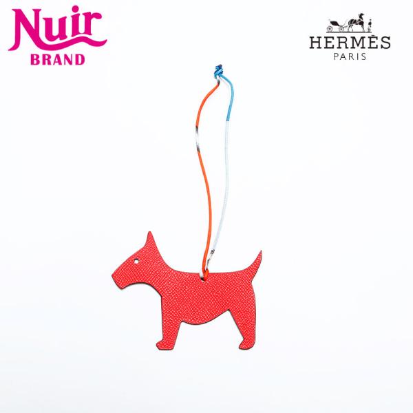 HERMES（エルメス） キーホルダー プティアッシュ 犬 チャーム レッド